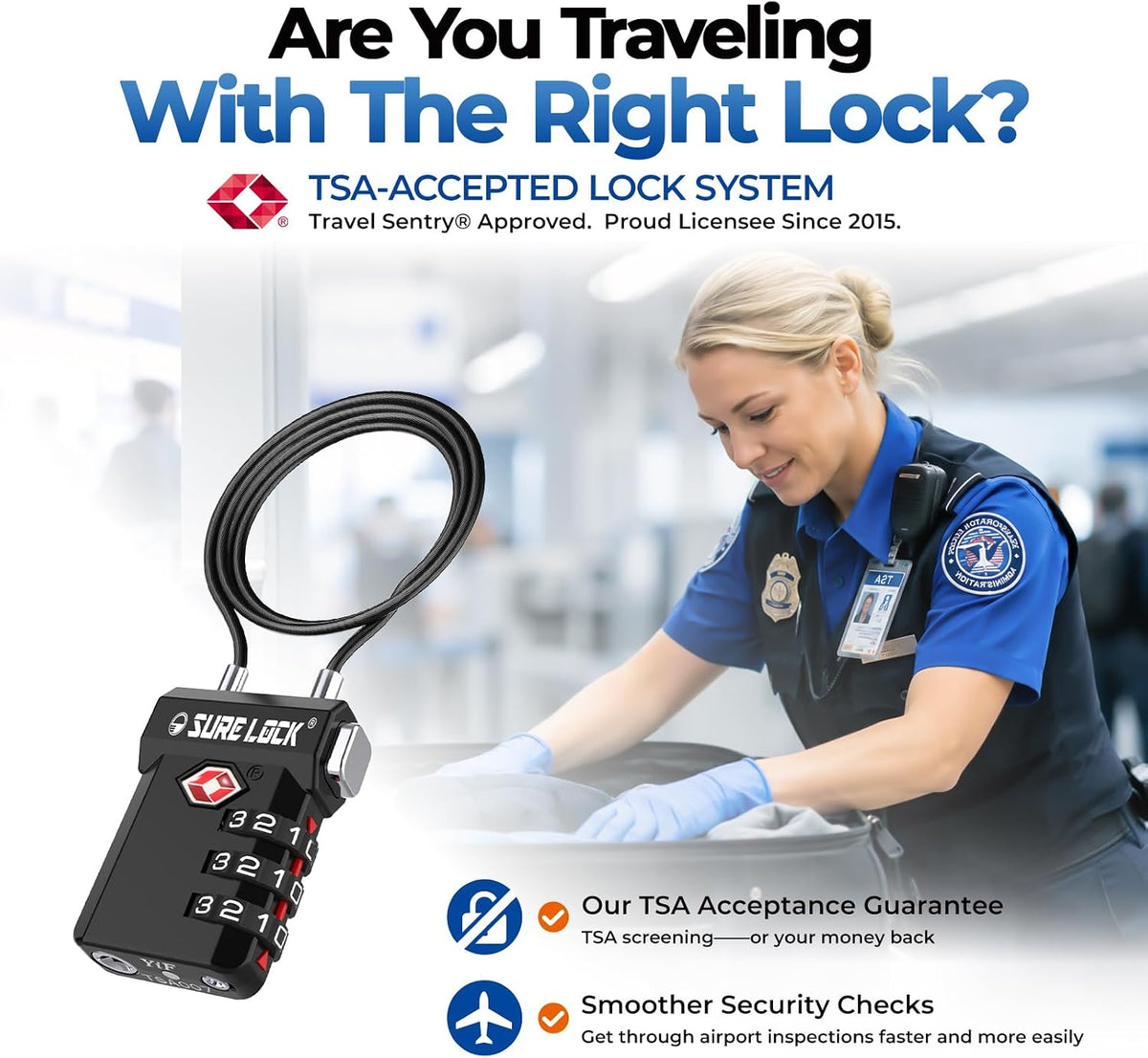 3 Digit TSA Approved Luggage Locks
