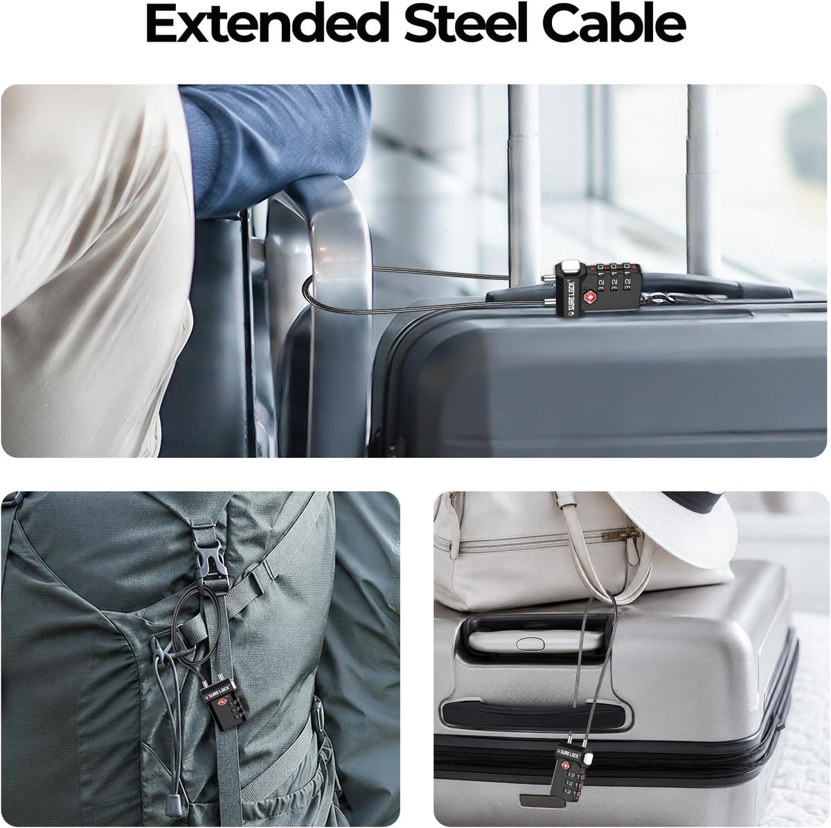 3 Digit TSA Approved Luggage Locks