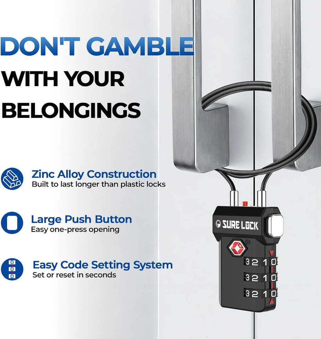 3 Digit TSA Approved Luggage Locks