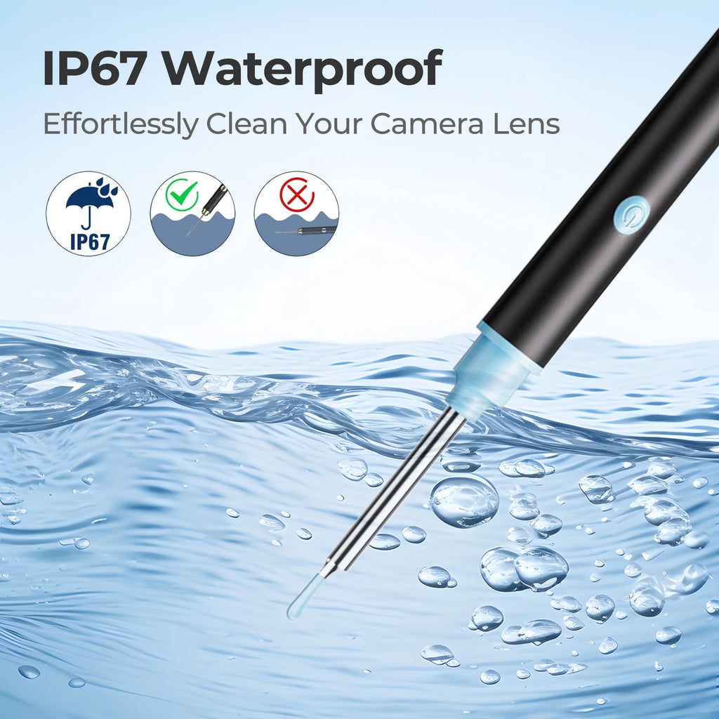 Suerbeaty Ear Wax Removal, Ear Cleaner with Camera, Earwax Remover Tool with LED Light, Ear Camera with 6 Ear Spoon, Earwax Removal Kit for Ear Cleaning