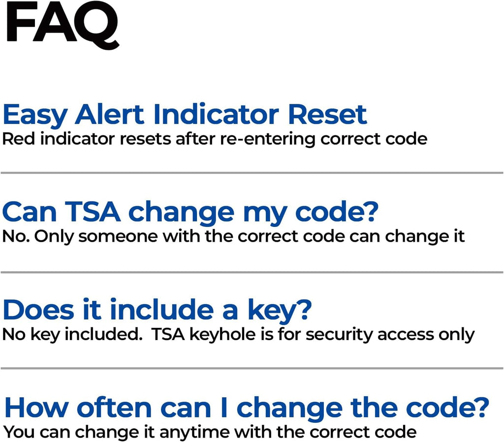 3 Digit TSA Approved Luggage Locks
