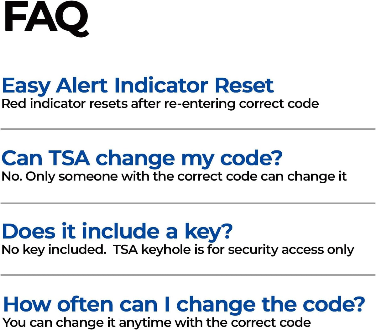 3 Digit TSA Approved Luggage Locks