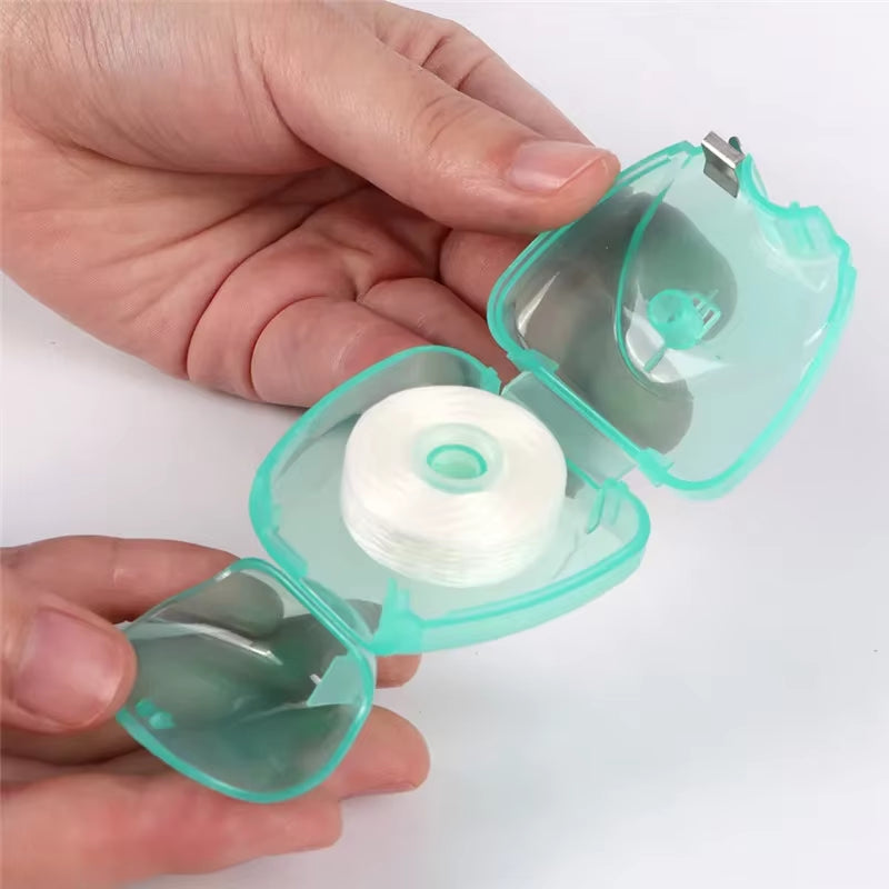 50M Micro Wax Peppermint Flavor Dental Flosser Interdental Brush Teeth Stick Toothpicks Floss Pick Oral Hygiene Clean Wire